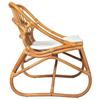 Chaise en rotin - vidaXL - 325483 - Marron clair - Tissu en lin - 1 place