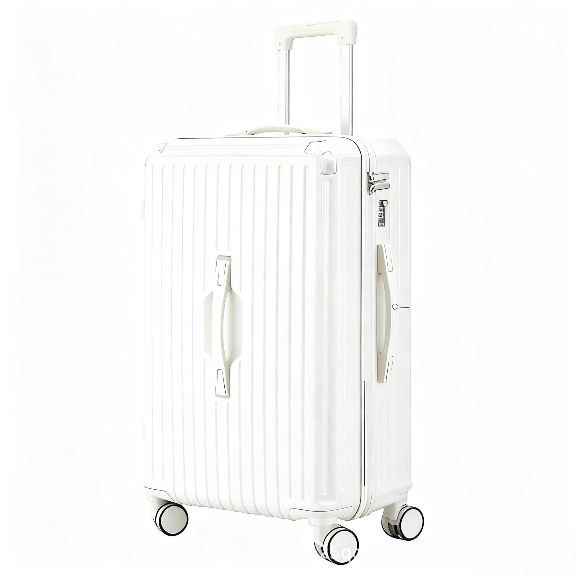 

2025 Large Capacity Suitcase with Combination Lock: 28-Inch Trolley Case & 20-Inch Carry-On for Women and Men 20 inch белый