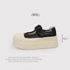 6Cm Height Increase  Cowhide Inner Lining  Sheepskin Insole Velcro Mary Jane Shoes Women'S Little White Shoes Casual Single Shoes