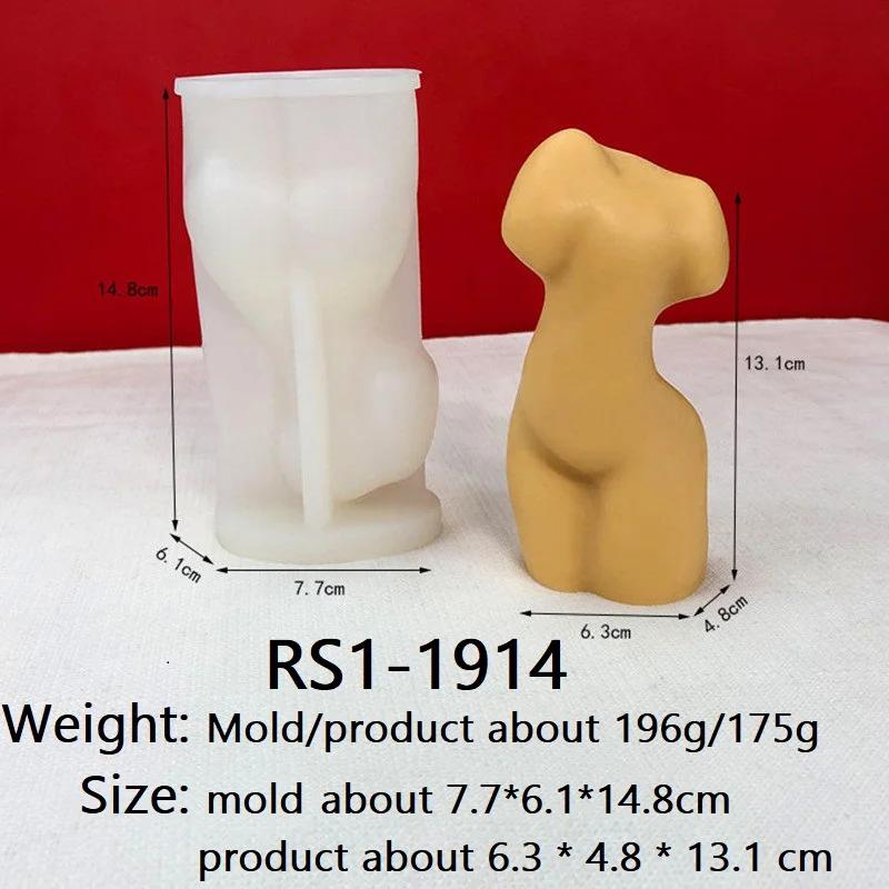 Nová silikonová forma na svíčku Žena v polovině těla DIY Jednoduchá abstraktní umělecká ozdoba lidského těla Pryskyřičná silikonová forma Sádrová forma Forma na mýdlo