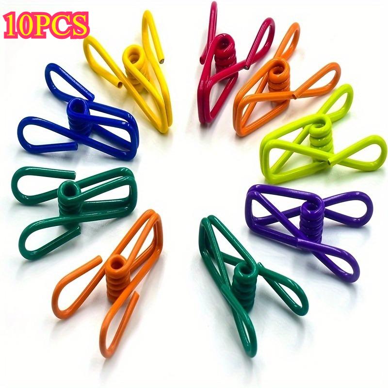10 Peças de Clips de Aço Revestidos de PVC Multiuso, Ideais para Selar Sacos de Alimentos, Batatas Fritas, Mais, Durável Cozinha, Jantar Acesso