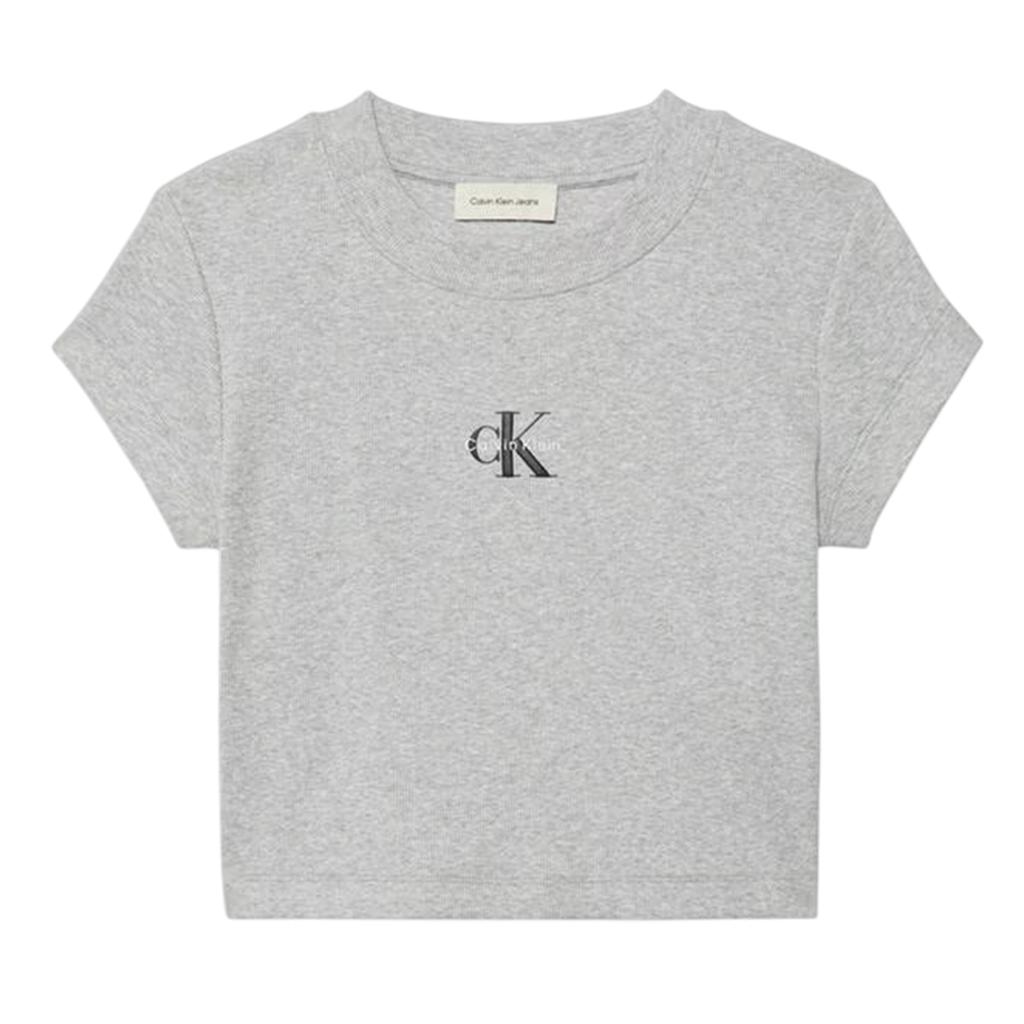 Calvin Klein Womens/Ladies Logo Slim Crop T-Shirt