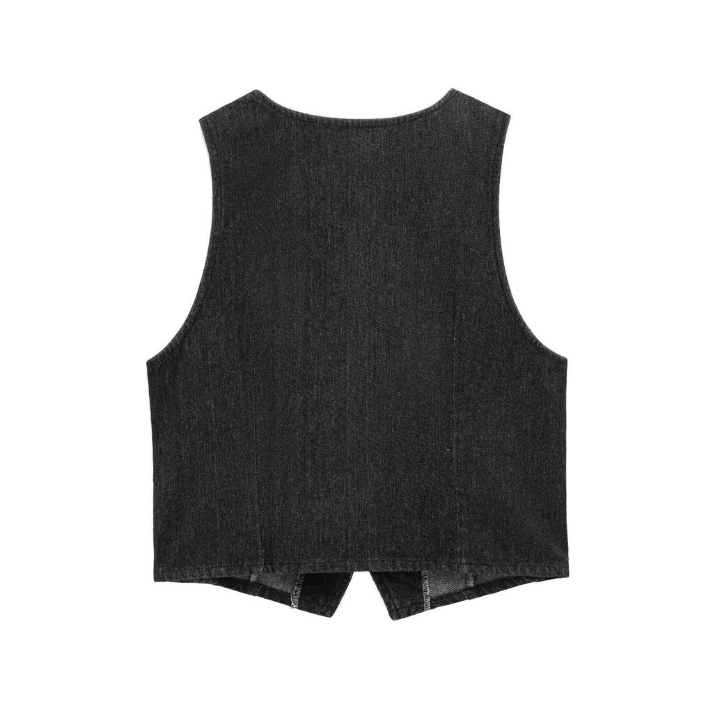 2025 Spring Women's European & American Style Casual Sleeveless Vest and Skirt Set