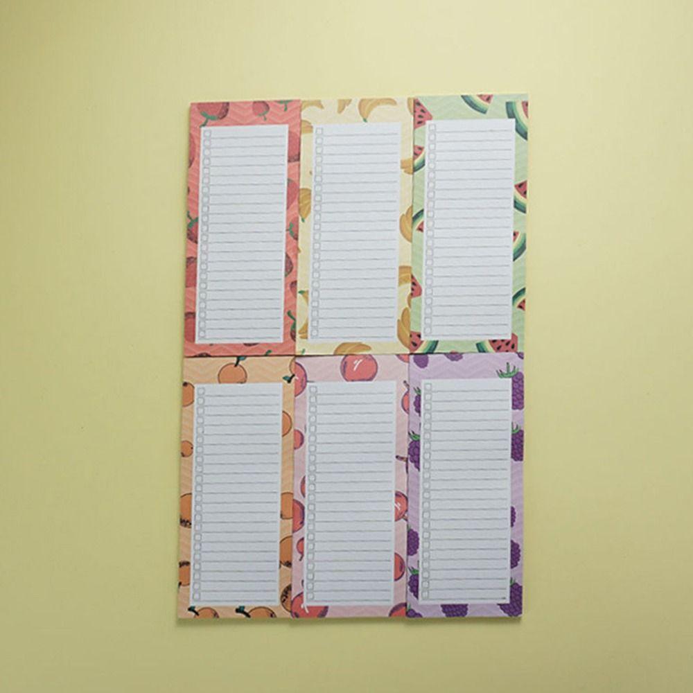 Stationery Office School Supplies Fruits Printed Pattern Memo Pad Plan Book Sticky Planner Note Pad