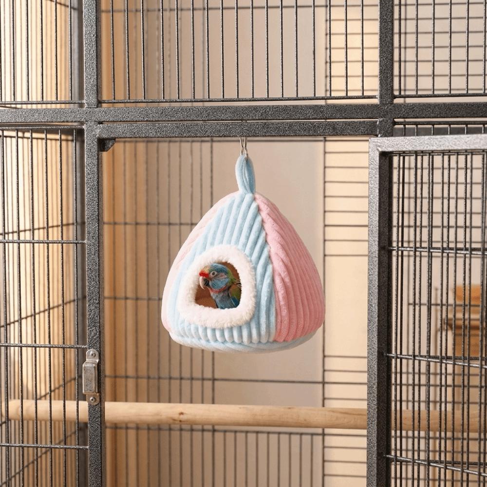 Bite Resistant Hanging Parrot House Warm Bird Hanging Hammock Windproof Bird Sleeping Nest Winter