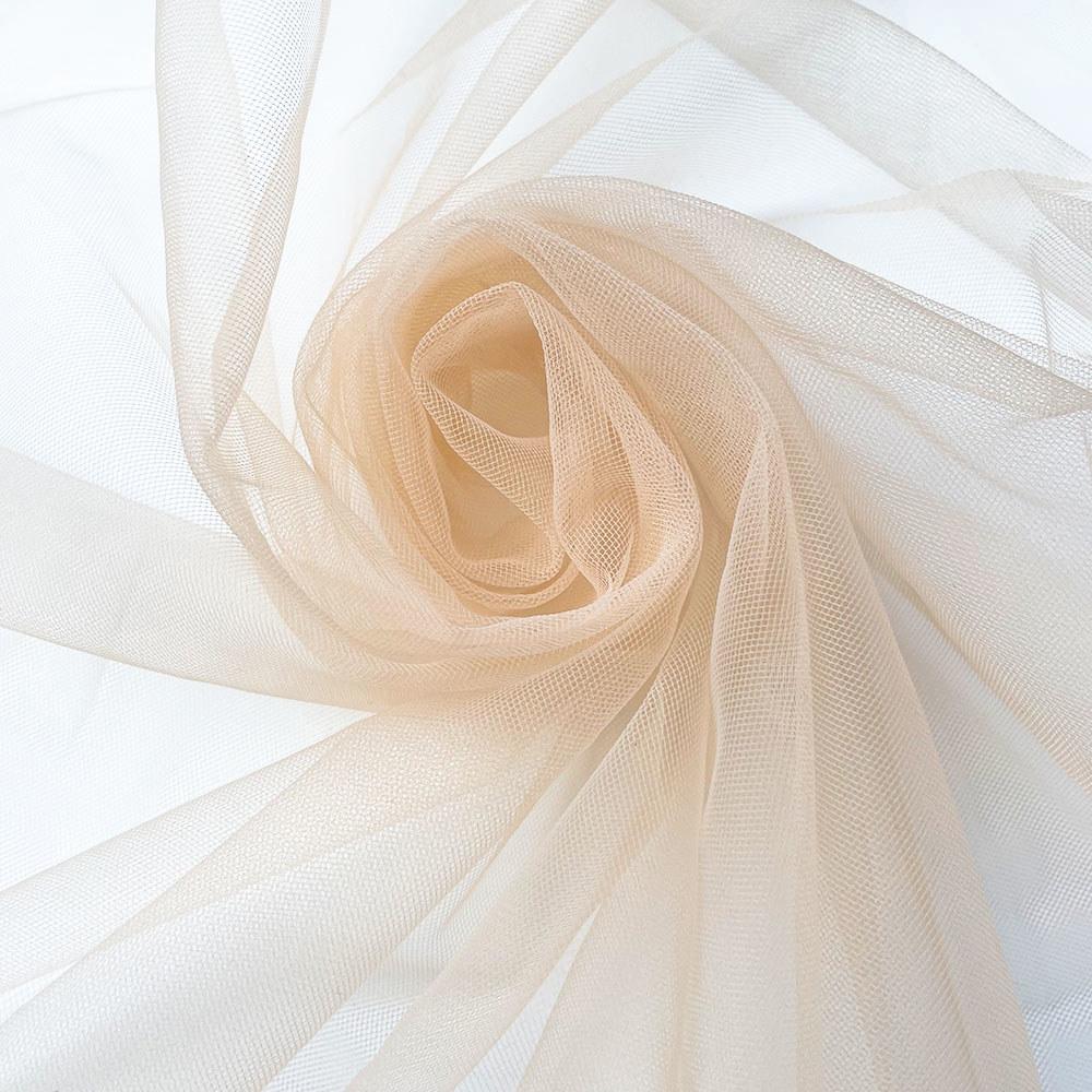 Nude Brown Tulle Fabric 1 Yard Luxury Soft Nylon Mesh for Pageant Dress Sewing Girl Birthday Tutu Skirt Embellishment Breathable