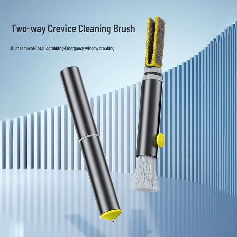 

Многофункциональный автомобильный инструмент: Очиститель для розеток кондиционера, Разбиватель окон, Молоток безопасности, Щетка для мытья автомобиля Crevice Brush