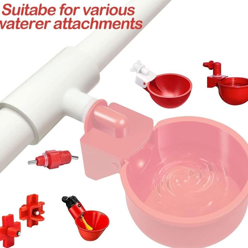 Corrosion Resistant PVC Poultry Water Connector Automatic Farm Drinking Equipment for Large Scale Livestock