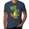 Skater Gator Dinosaur Tshirt Breathable Workout Short Sleeve Top