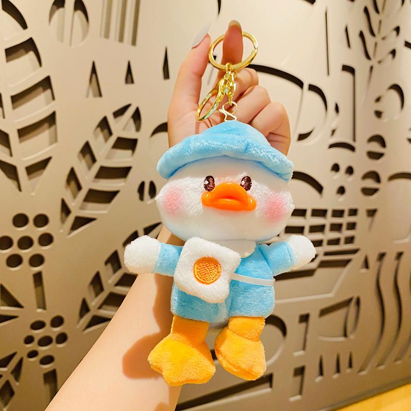 Soft Duck Plush Keyring Cute Egg Backpack Keychain For Students And Friends