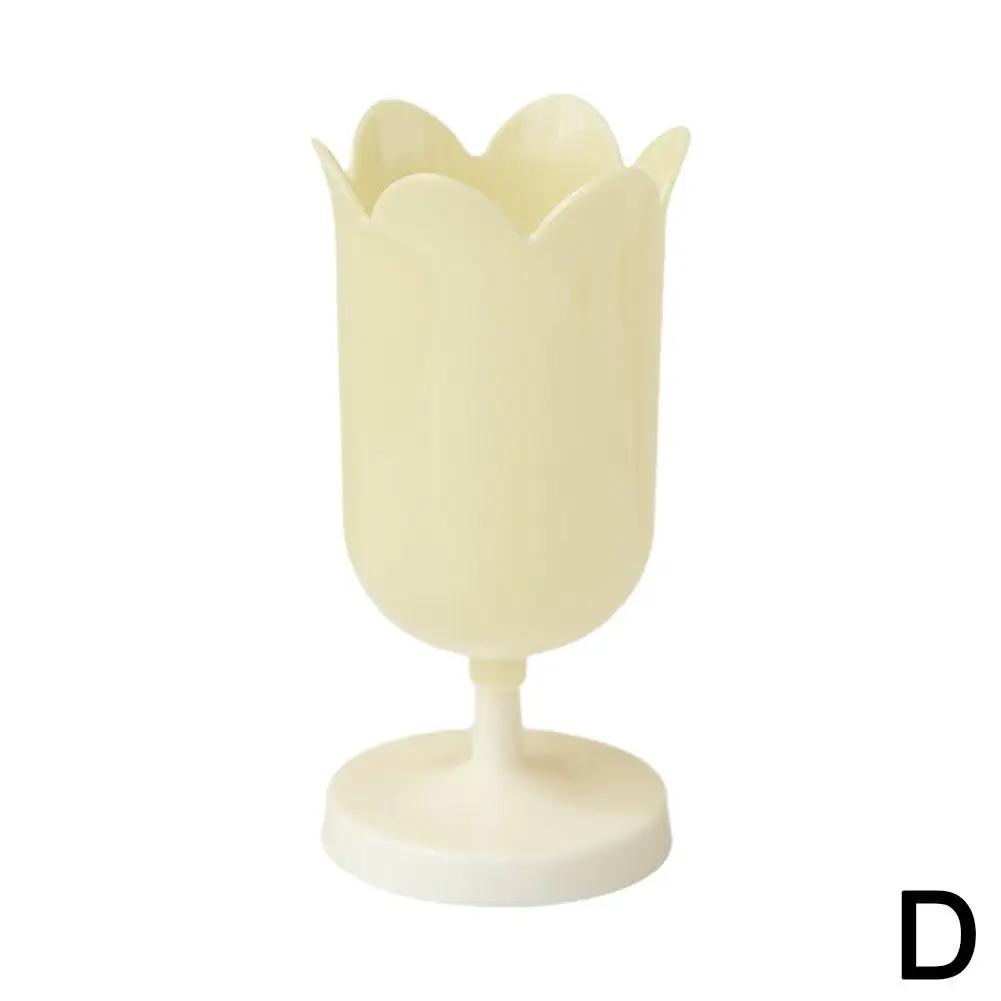 Tulip Flower Pen Holder Storage Bucket Petal Girl Pen Flower Decor Brush Bucket Prop Vintage Photography Makeup Holder Stor Y8E3
