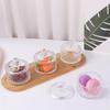 Round Glass Dessert Bowl Transparent Pudding Cups Conditioning Jar Yogurt Bowl  Party
