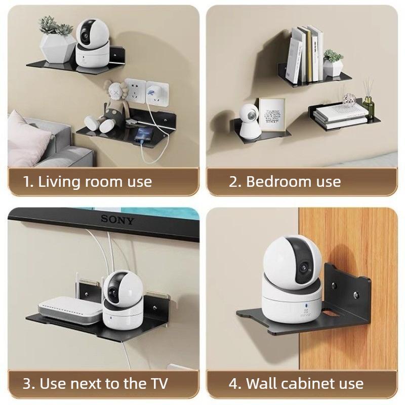 Family Living Room Bedroom No Drilling Projector Router Storage Rack Carbon Steel Wall Mounted Bracket Camera Placement Rack