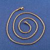 316L Stainless Steel Link Cable Neck Chain Thin Necklace for Women Ladies Gold Color Plated Choker Jewelry Accessories Her Gift