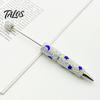 Comfortable Grip Beaded Pens Glitter Beadable Ballpoint Pen, Sparkly Rhinestone Star Moon Plastic DIY Handmade Gel Ink Pen for School Projects, Crafts
