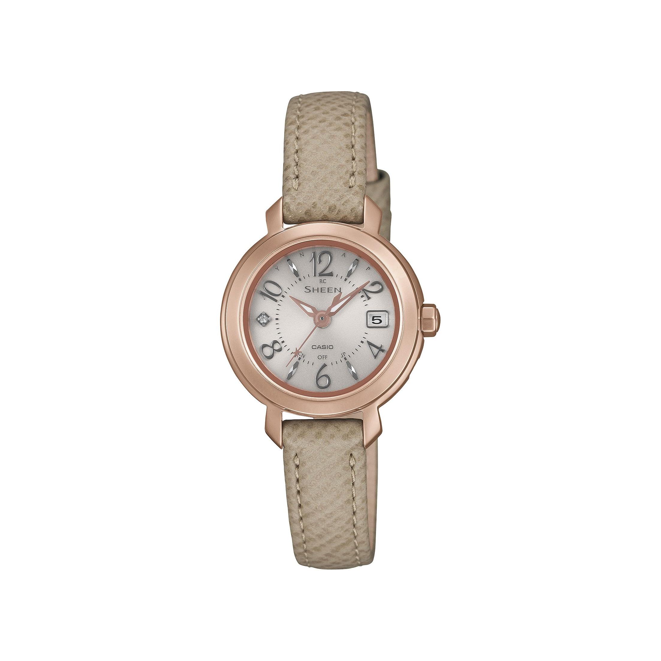 

Casio Women s SHW-5300CGL-7AJF Solar Radio Watch with Sapphire Glass Peach Gold Authentic Japan Model