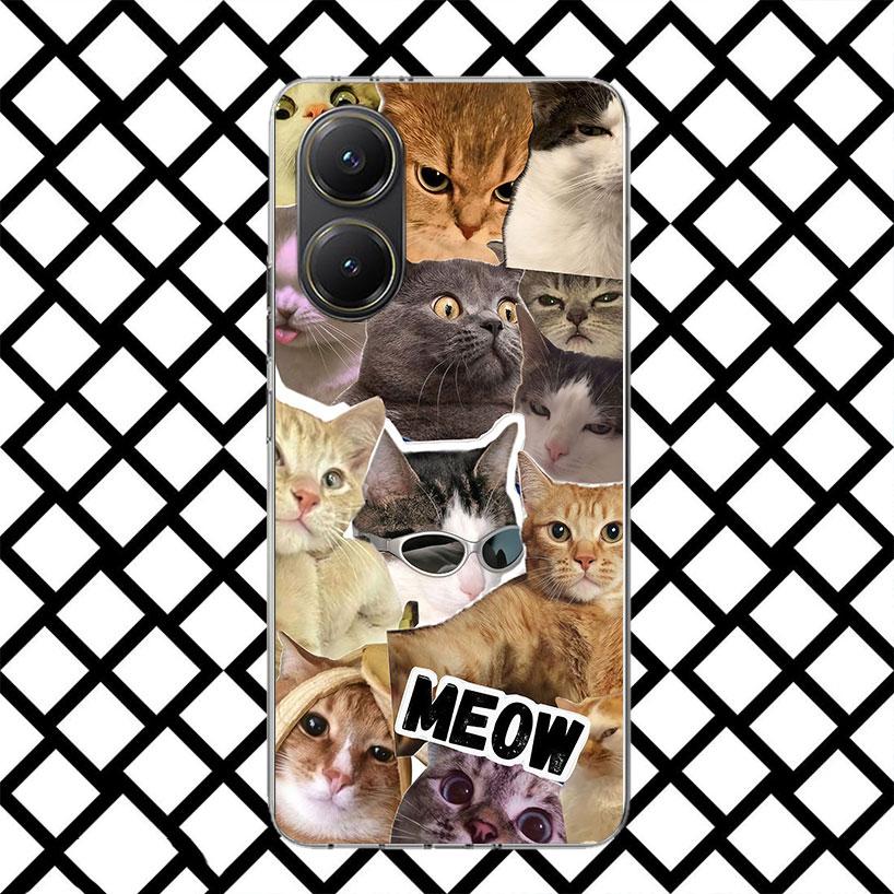 Crying Cat Memes Phone Case for Xiaomi Poco F7 Ultra X7 X6 X5 Pro X4 Gt M8 M7 Redmi 15 15C 13 13C 12 12C Soft Cover Fundas Poco