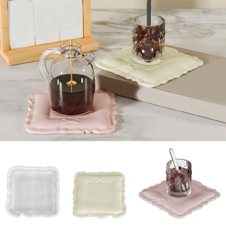 Heat Resistant Food Grade Silicone Mold For Crafting Unique Coaster Decoration Tableware Crafts Making Mould