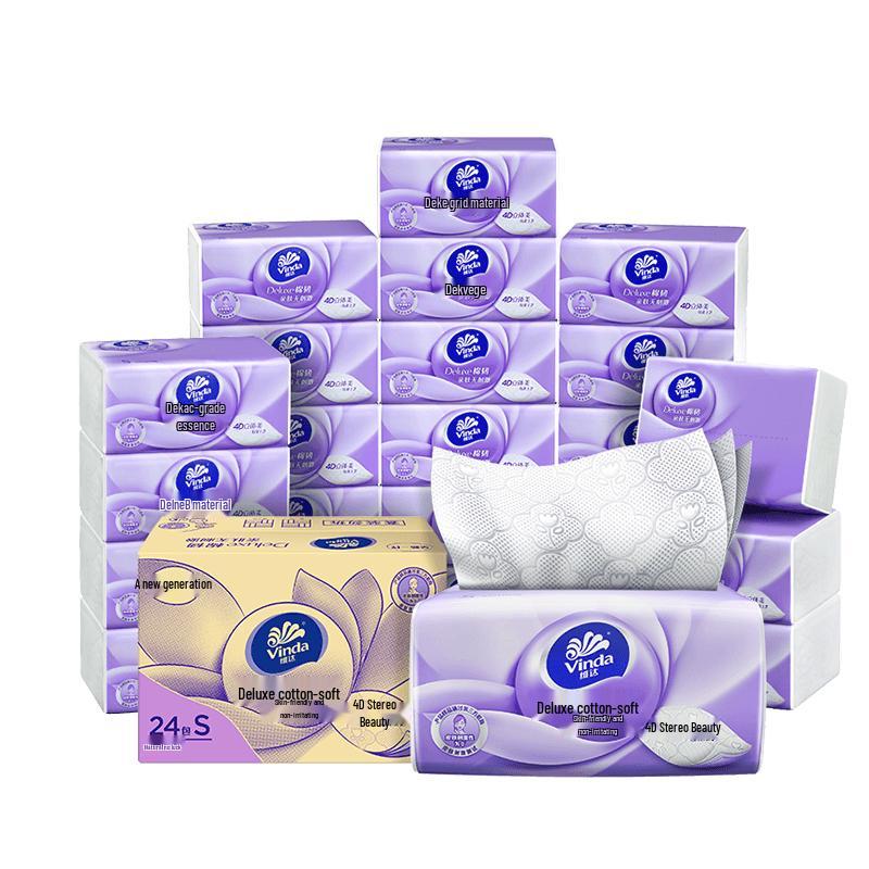 Vinda 3-Ply Cotton Soft Facial Tissues