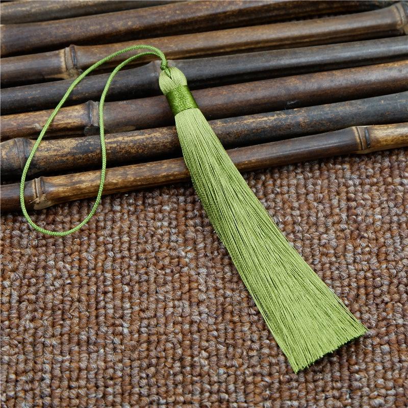 12 cm Eis-Seide Quasten Suizi Antik Langer Hänge-Spitzenfächer Anhänger Antikes Cheongsam Hanfu Quastenanhänger Handgefertigtes Zubehör