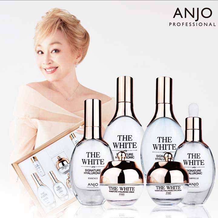 Made in Korea · ANJO The White Signature 8-Piece Skincare Set – Brightening & Anti-Wrinkle Complete Care Set