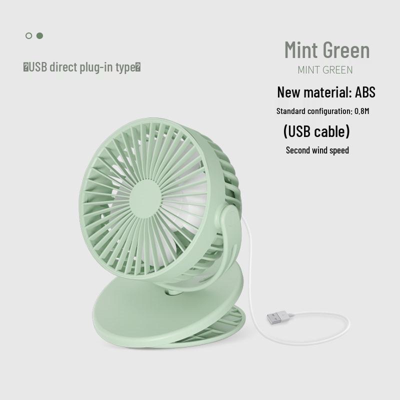 Ultra-Quiet Portable Mini Desktop Fan with Large Airflow and Clip Feature Default