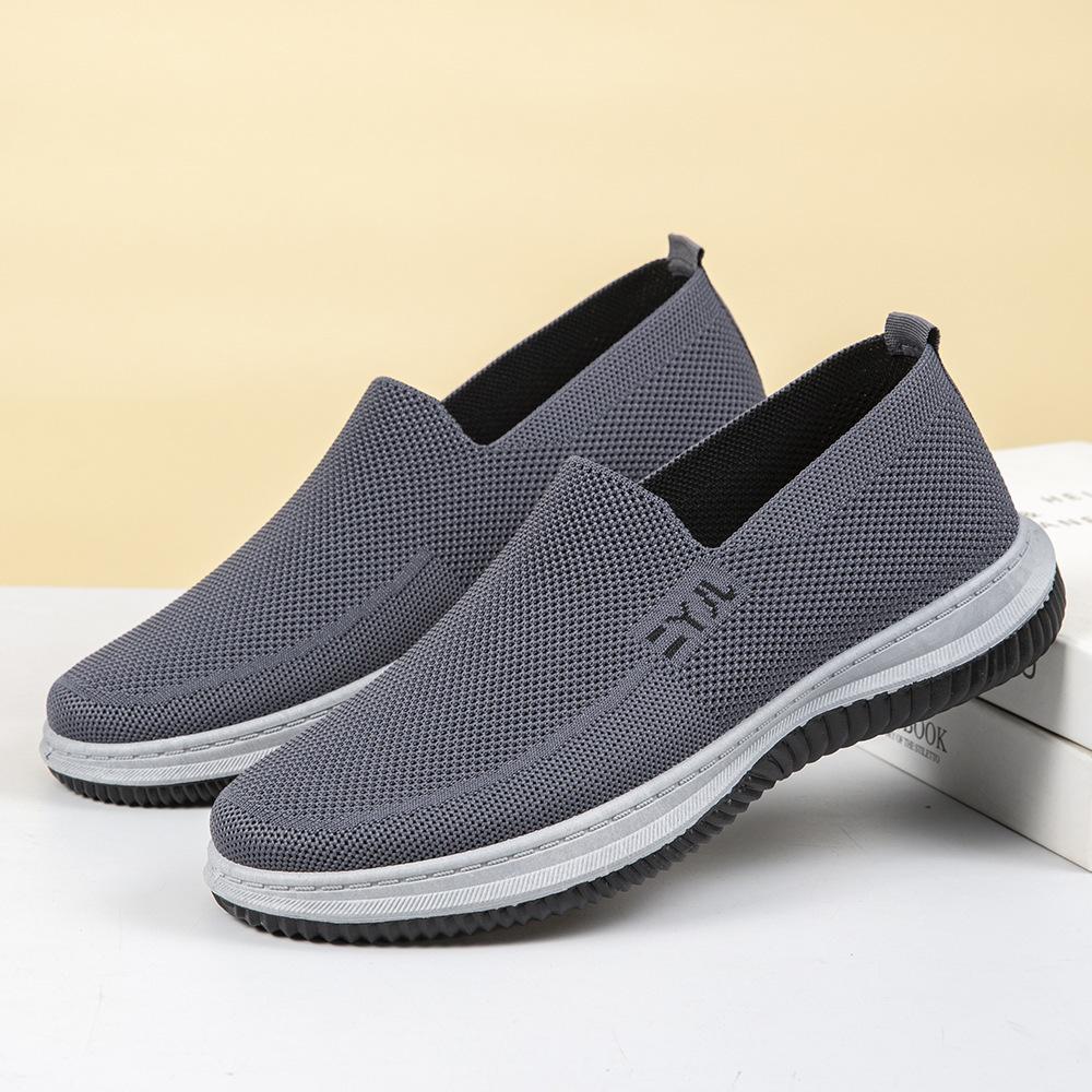 Herrenschuhe sind bequem, atmungsaktiv, fußanpassend, lässig, mittlere Laufschuhe, Netzstoff mit weicher Sohle, leichte Stoffschuhe