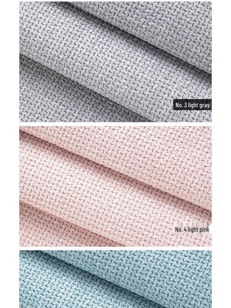 Silná lněná bavlněná hrubá tkanina na polštáře na pohovku, sedáky a měkké výplně v jednobarevném provedení