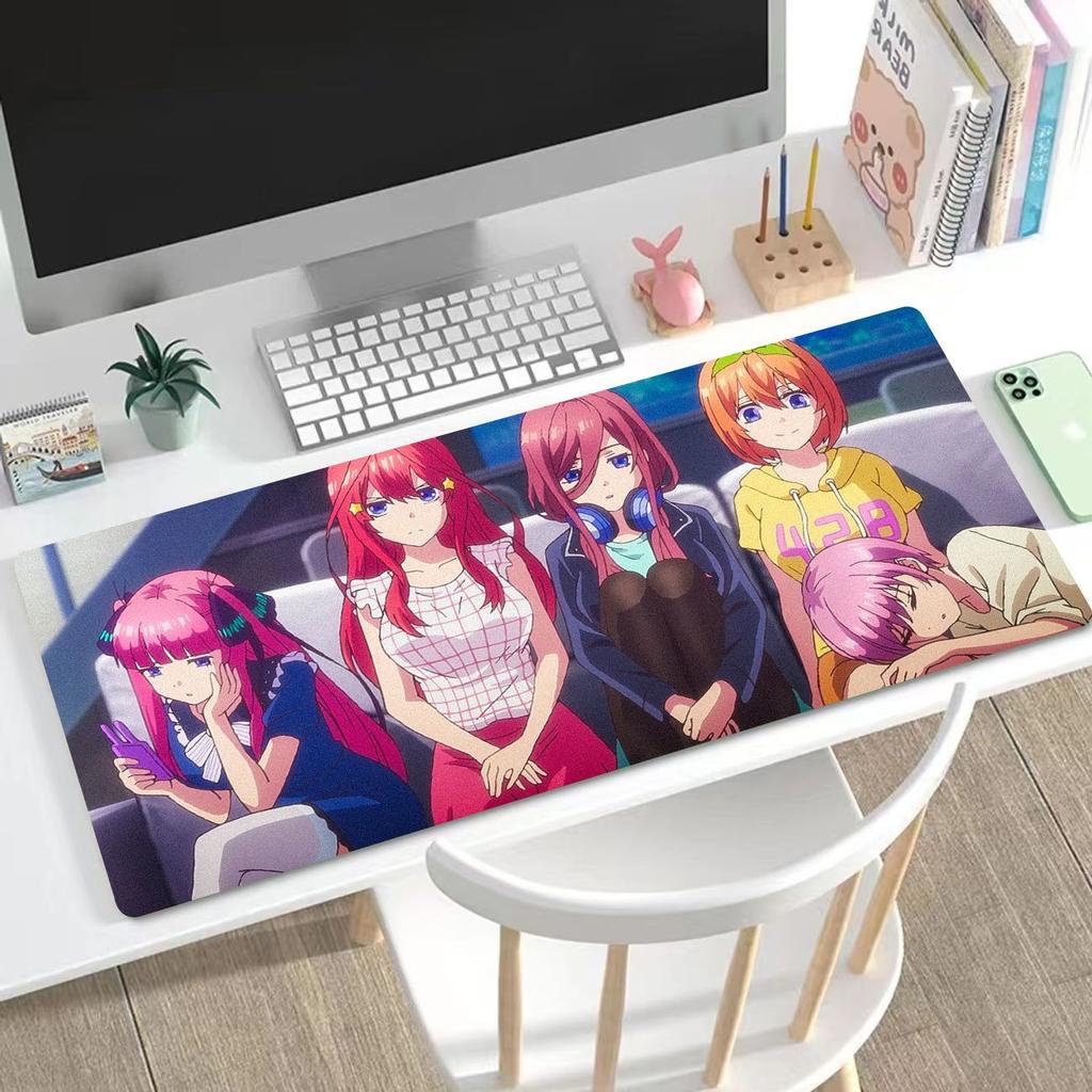 Anime "The Quintessential Quintuplets"King Size Keyboard Pad & Mouse Pad Featuring Ichika, Nino, Miku, Yotsuba, and Itsuki