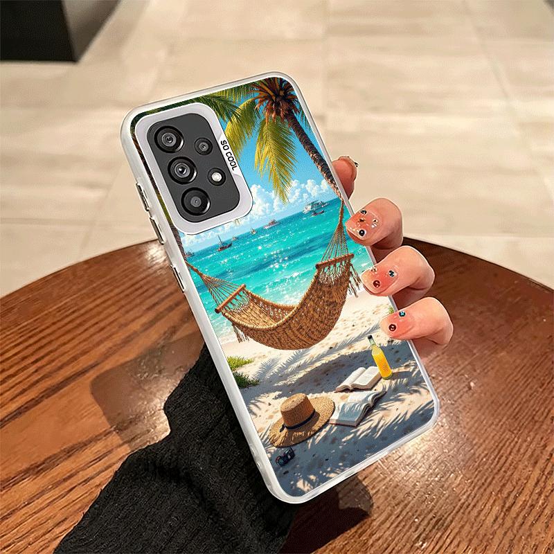 Sommer Strand Meer Palmenbaum Urlaub Stoßfeste Handyhülle für Samsung A17 A16 A15 A14 A37 A57 A36 A56 A26 A35 A55 A25 A34 A54 A2