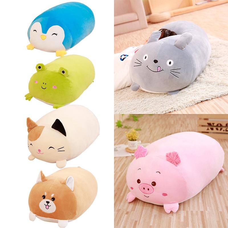 Corner Creatures Animal Shaped Long Pillow For Dogs Cats Pigs And More Soft Plush And Feather Down Cotton