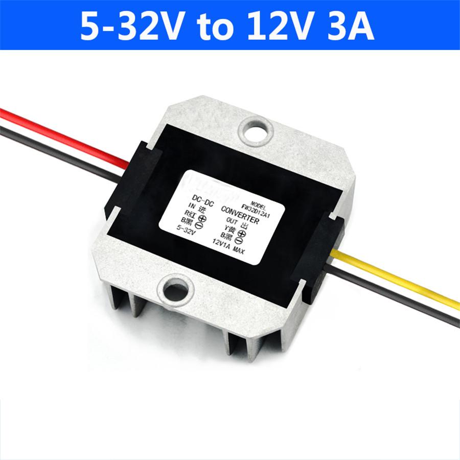 Universal (5-32V) to 12V 3A DC Power Voltage Regulator Stabilizer Converter 12 V