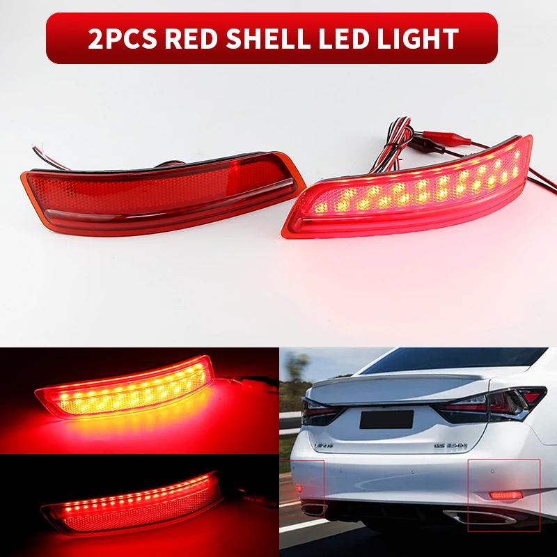 

2x RED LED Rear Bumper Reflector Light Brake Stop fog Lamp For Lexus GS200t GS250 GS300 GS460 GS-F ES250 ES350 ES300h 2013-2018