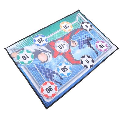 Soccer   Game Mat Set Indoor Outdoor Foot  Toss Target Game Toss Soccer Goal Game with Soccer   for Boys