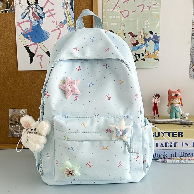 Schoolbag Japanese ins Small Fresh Sweet Student School Bag Women's Large Capacity Versatile Campus Backpack Leisure Travel Backpack