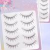 Manga Transparent Band False Eyelashes 5 Pairs Natural Look for Wedding Makeup Daily Wear