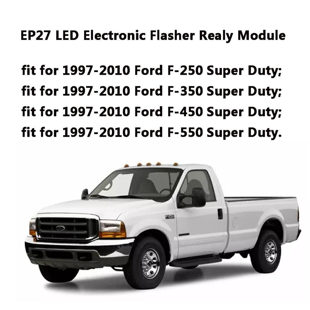 EP27 LED Flasher Relay 5 Pin Fit for 1997-2008 Ford F150 | 1997-2010 Super Duty F250-F550 | 1995-2011 Ranger | LED Electronic Turn Signal & Hazard