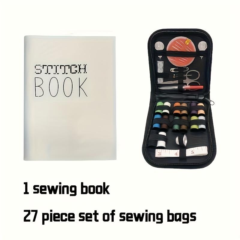 1 Set - French Embroidery Book with 106 Techniques, Sewing Manual, Creative Mini Sewing Book, Embroidery Thread Guide, Portable Travel Mini Sewing Kit