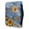 Sunflower Printing Portable Storage Pu Material Book Case Portable Book Bag