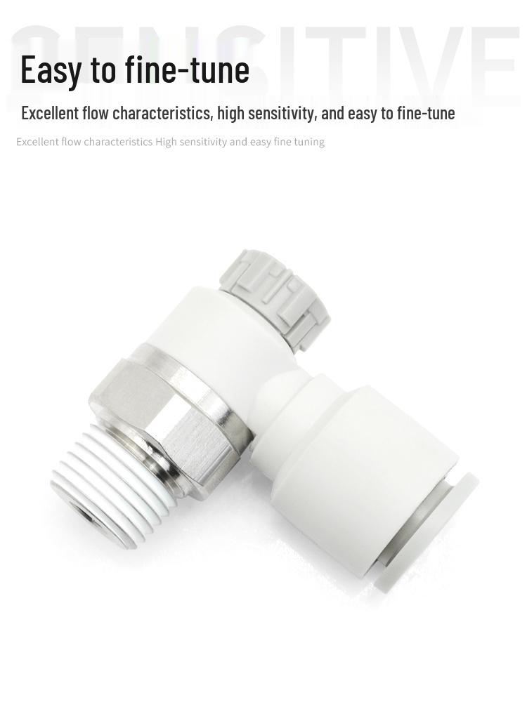 PTL Pneumatisches Drosselventil, Push-Lock Mini-Stecker, Geschwindigkeitsregelventil PTL4M401 6M5 601A-M