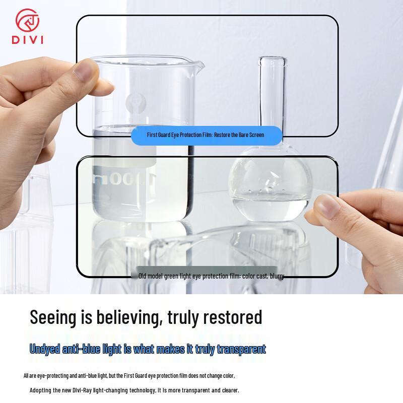 DIVI Anti-Blue Light Eye Protection Tempered Glass Screen Protector for iPhone 16 Plus/15 Plus