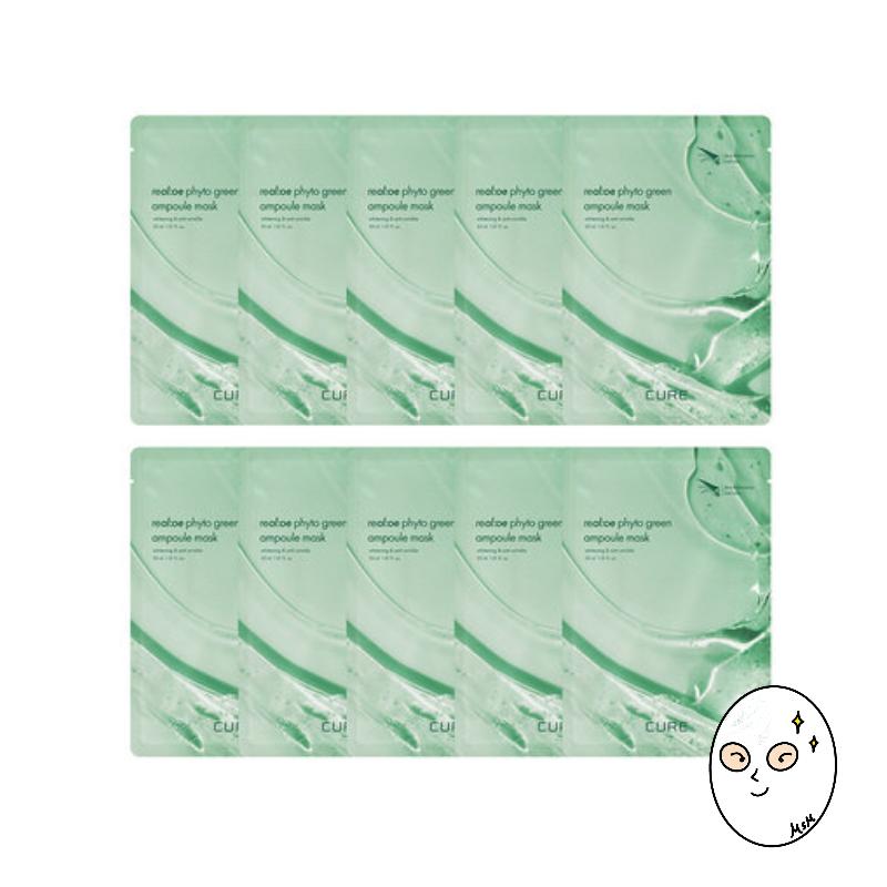 Kim Jeong Moon Aloe Ealoe Phyto Green Ampoule Mask 10 Sheets