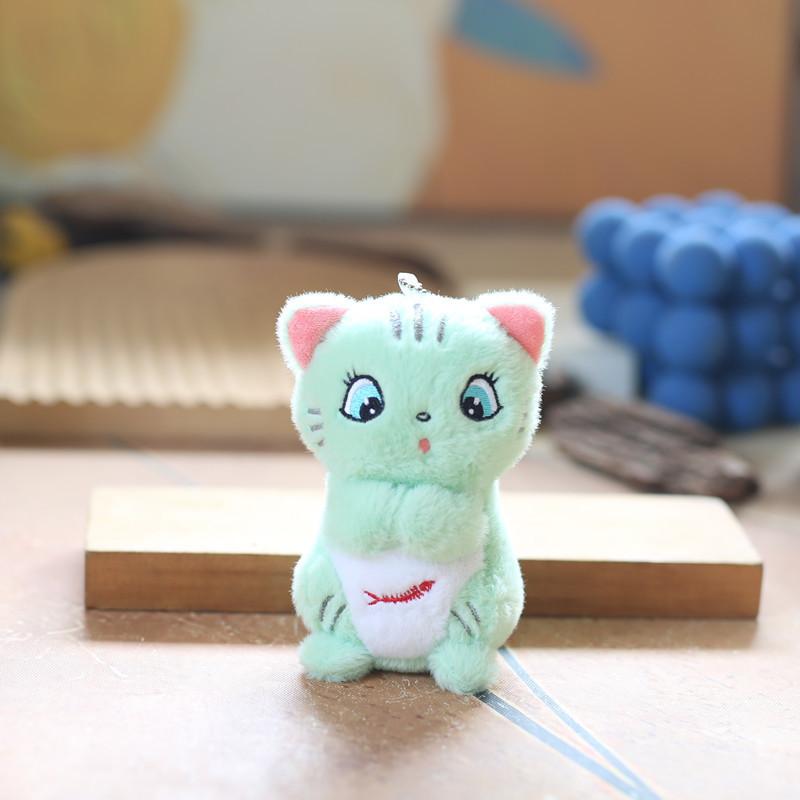Charming Mini Cat Plush Keychain Ultra-soft Pp Cotton Stuffed Animal Doll