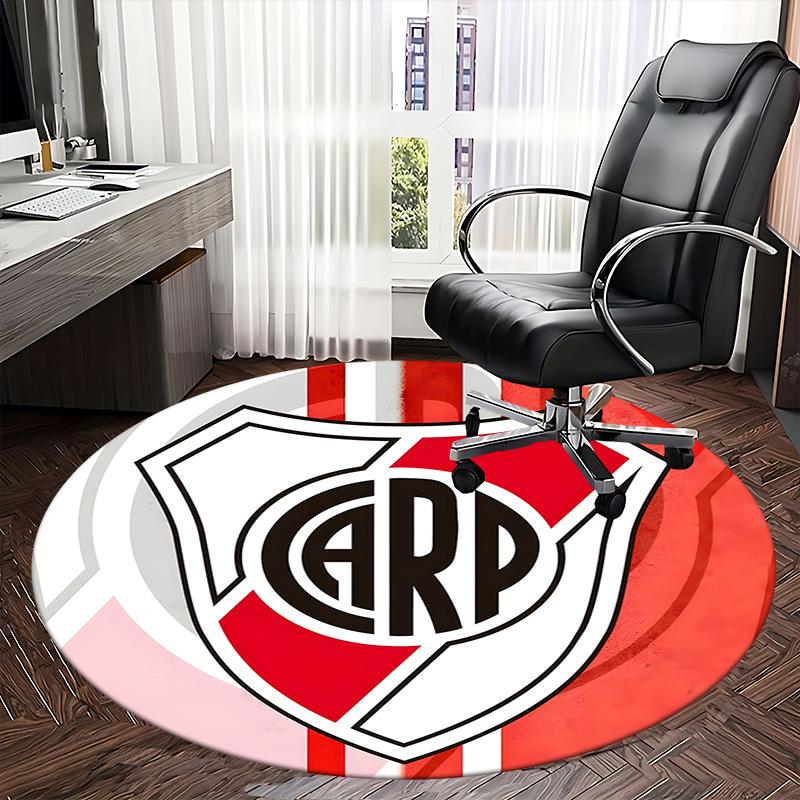 Racing Club Badge,Argentina Football Crest Chair Mat Round Rug Office Carpet, Non Slip, Suitable for Living Rooms, Bedrooms Decor.1205025a