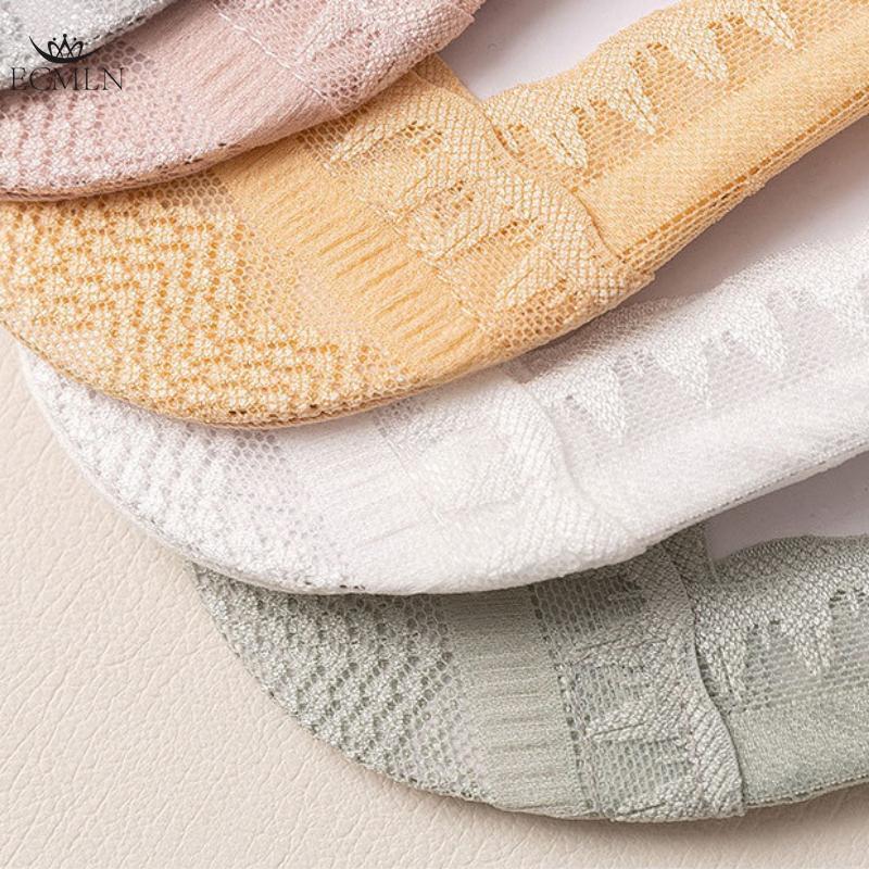 Women Summer Thin Non-slip Sock Invisible Short Lace Boat Socks
