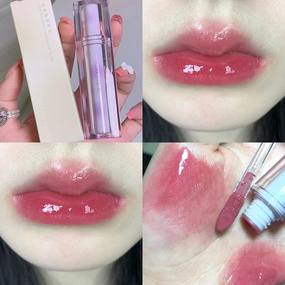 

CAPPUVINI Crystal Mirror Lip Gloss Nude Lip Tint Стойкая губная помада