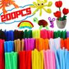 100-1000Pcs Colorful Chenille Stems Pipe Cleaners Plush Tinsel Stem Wired Sticks Twist Stick Hair Strip DIY Craft Toys