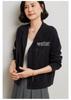 BC Style Cashmere Cardigan: Elegant Autumn/Winter Embroidered Floral Wool Knit Jacket for Women