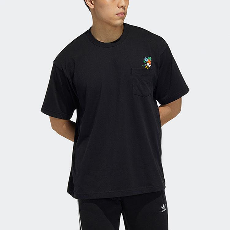 Adidas Originals Trefoil Tee Ss Sports Round Neck Short Sleeve T-Shirt Men Tops Black HB6859