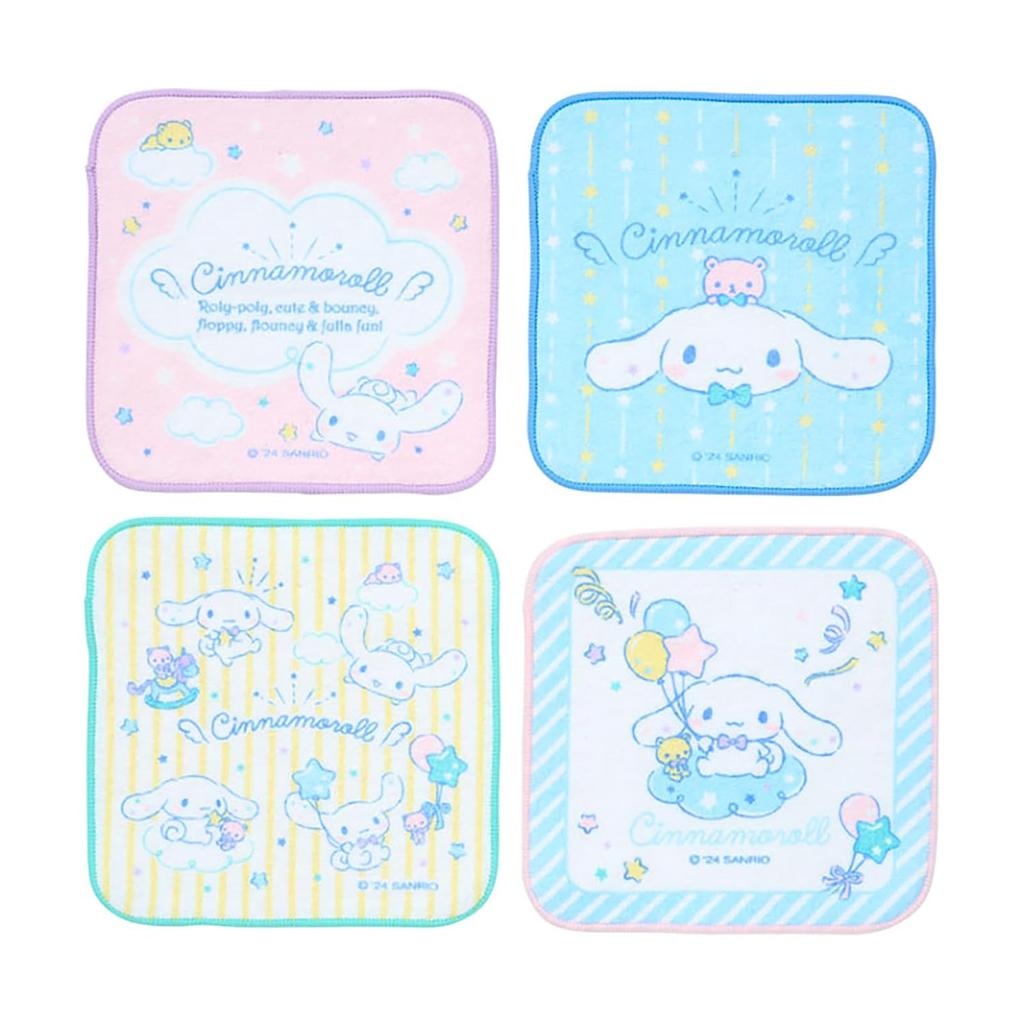Sanrio Petit Towel 4-Piece Set Cinnamoroll Kids Antibacterial Processing Name Space Included 249955